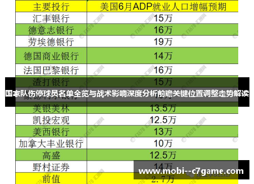 国家队伤停球员名单全览与战术影响深度分析前瞻关键位置调整走势解读